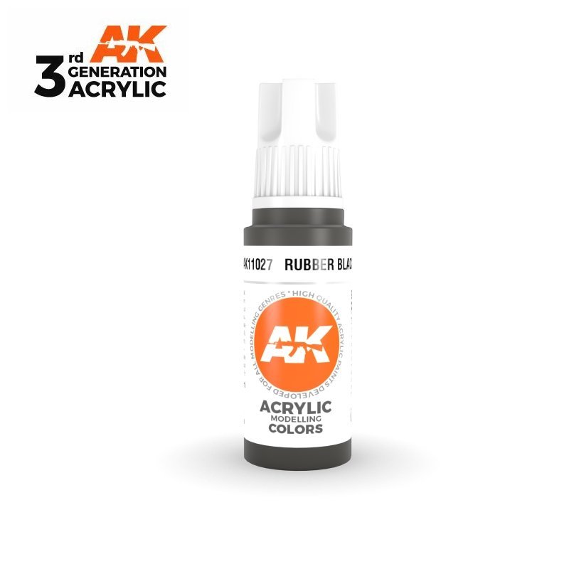 Rubber Black 17ml - 3rd Gen Acrylic AK Interactive AK11027