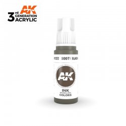 Sooty Black INK 17ml - 3rd Gen Acrylic AK Interactive AK11222